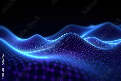 Wallpaper Mural abstract futuristic background with pink blue glowing neon moving high speed wave lines and bokeh lights. Data transfer concept Fantastic wallpaper Torontodigital.ca