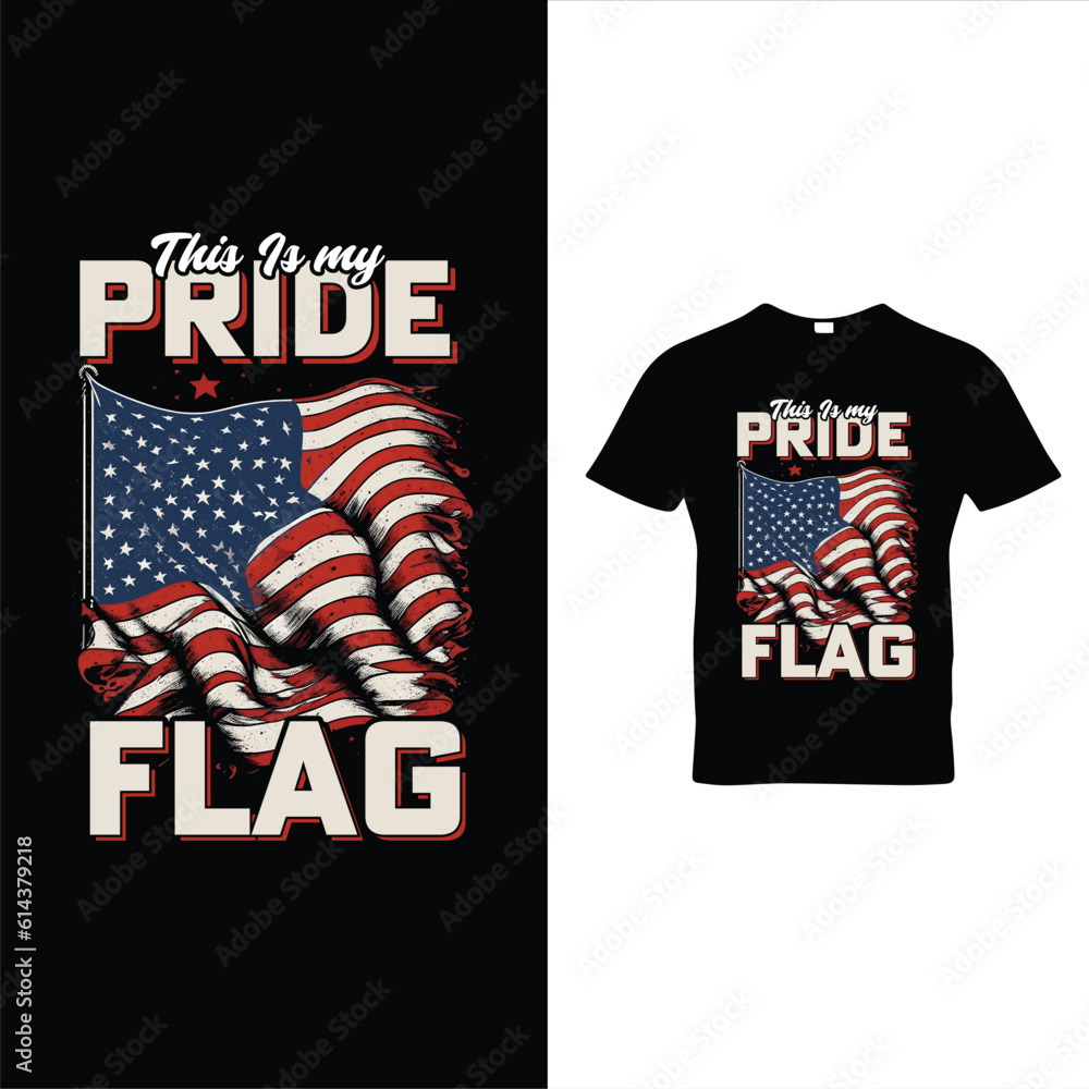 This Is My Pride Flag Veteran Amarican Flag T-shirt Design Vector Template This Is My Pride Flag Veteran Amarican Flag T-shirt Design Vector Template