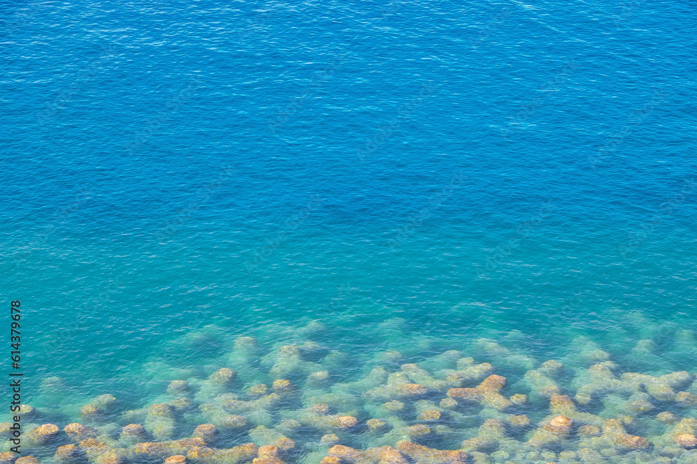 transparent blue sea background