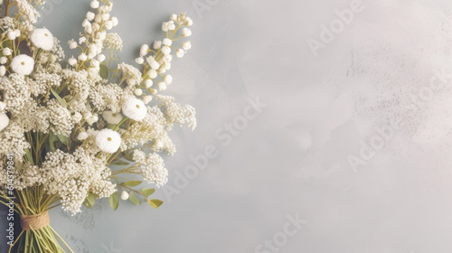 Wedding Desktop Mockup with Gypsophila Flowers