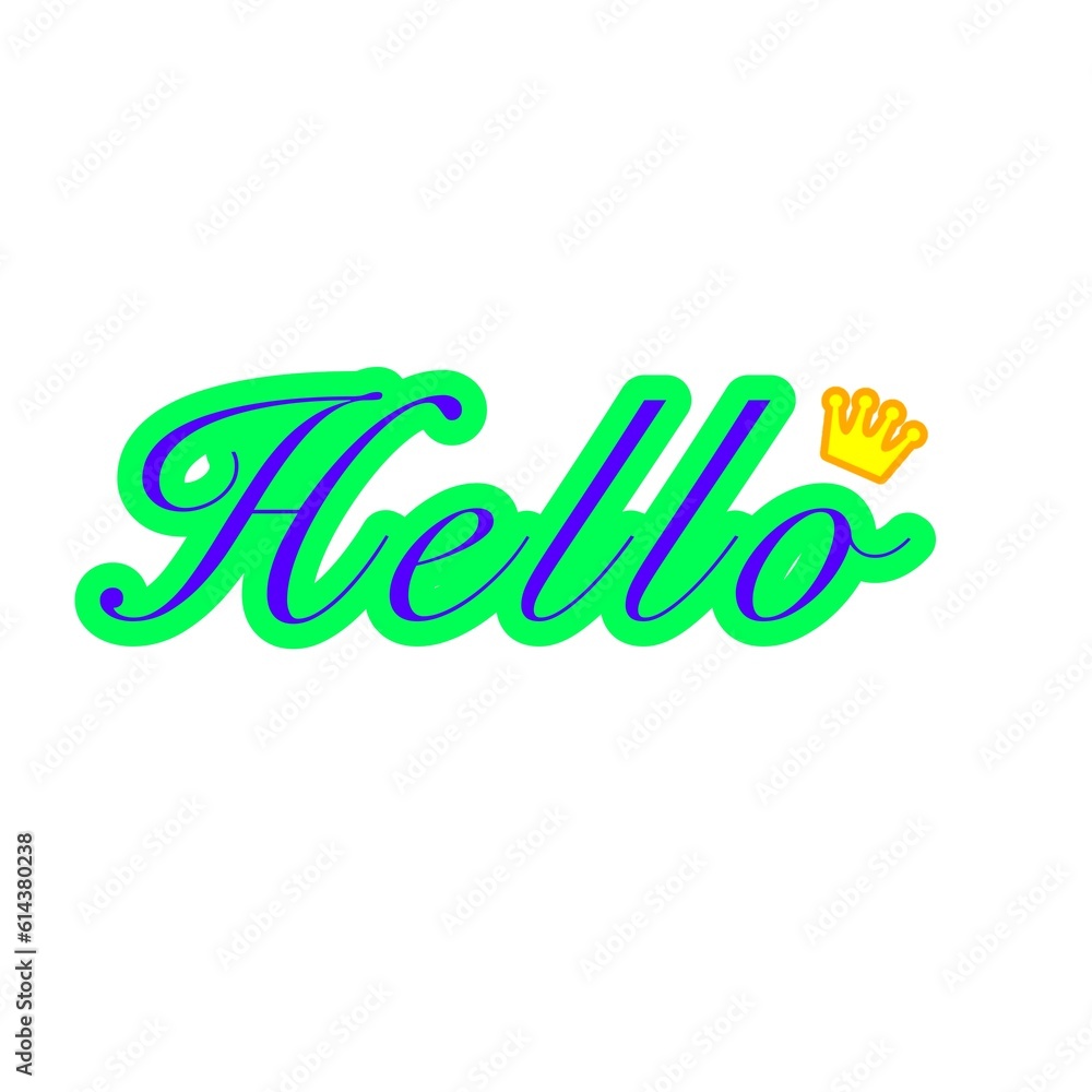 Naklejka premium Hello