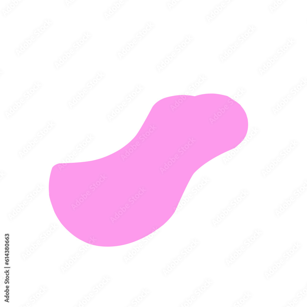 Abstract blob shape peach color Abstract blob shape peach color