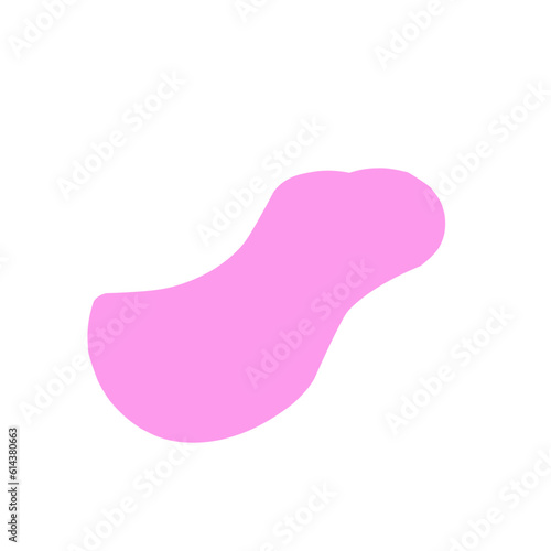 Abstract blob shape peach color