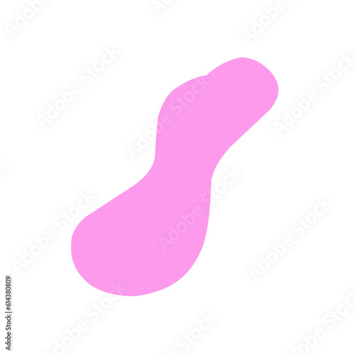 Abstract blob shape peach color