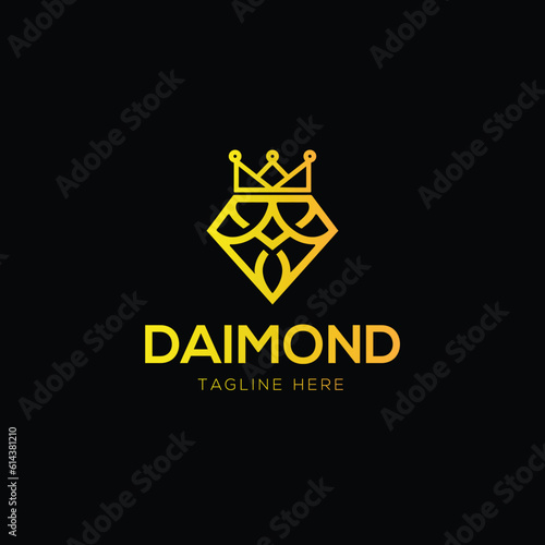 King Diamond abstract logo design vector illustration of diamond jewellery company Logo design