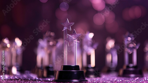 Purple bokeh awards glamour background 