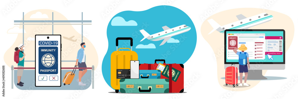 Travel Summer poster or banner set. Vector tourism and tourist. Flight or car journey and trip illustration vacation holiday Travel Summer poster or banner set. Vector tourism and tourist. Flight or car journey and trip illustration vacation holiday