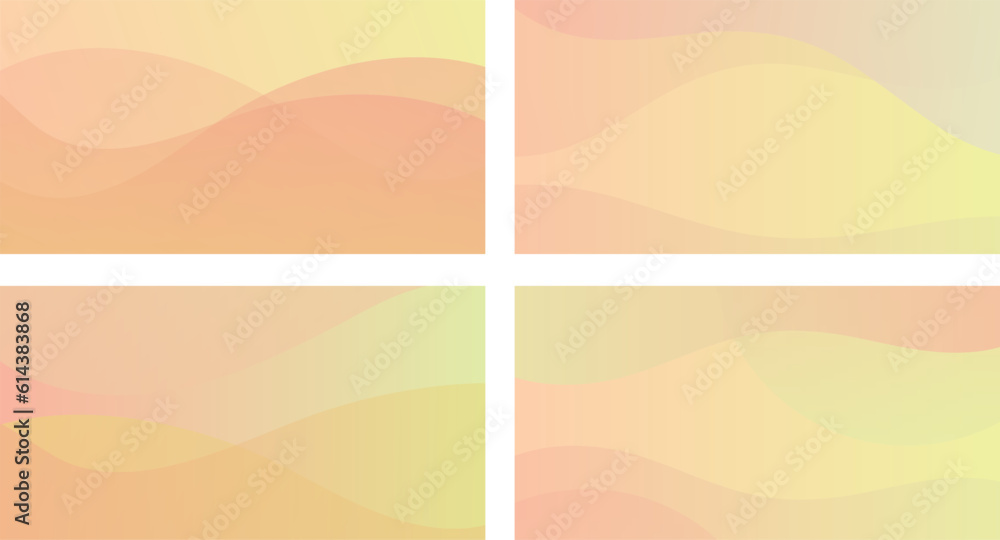 Yellow orange gradient frame set for banner, backdrop, background, wallpaper, template, social media post, presentation and ads