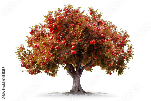 red apple tree,red apple tree white background,tree with red apples,tree isolated on white