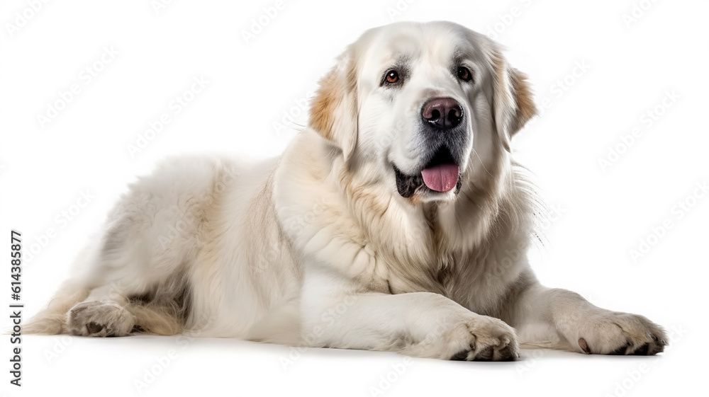 Portrait of a cute dog, isolated on a white background, animal welfare, concept for a veterinary clinic Portrait of a cute dog, isolated on a white background, animal welfare, concept for a veterinary clinic