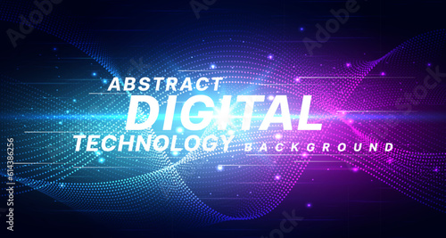Digital technology speed internet network connection blue purple background, cyber information, abstract speed connect communication, innovation metaverse futuristic tech, Ai big data, illustration 3d