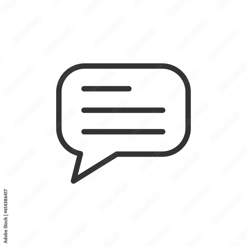 Message outline vector icon isolated on white background. Message line icon for web, mobile and ui designe. Message outline vector icon isolated on white background. Message line icon for web, mobile and ui designe.