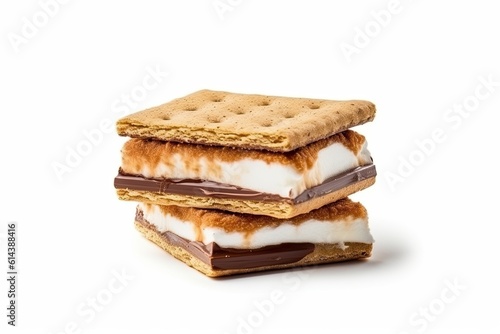 ancy s'mores Indulgent Chocolate Snack Dessert On White Background
