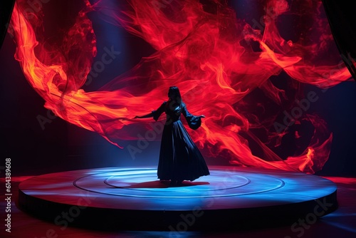 Medea Unleashed: Explore the depths of her fury as Medea harnesses her magical powers in an epic battle of abstract sorcery and vengeance illustration generative ai