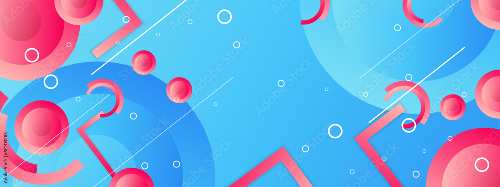 abstract colorful gradient geometric banner background