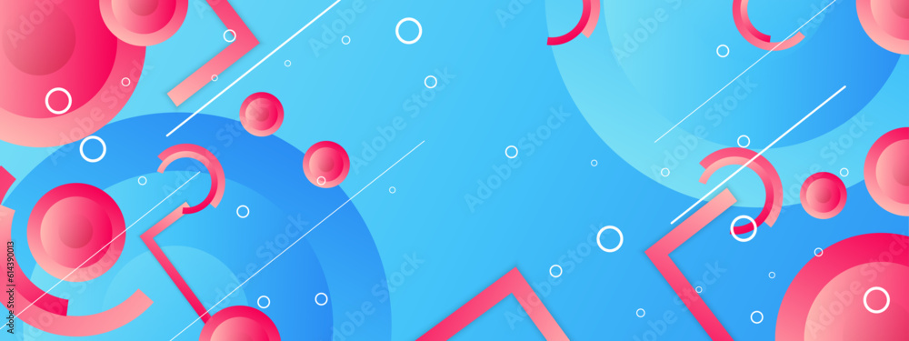 Obraz premium abstract colorful gradient geometric banner background
