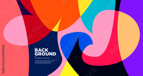 Vector Colorful Abstract Fluid Background for Summer Festival 2023