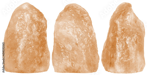 Trzy kamienie, kryształy ustawione koło siebie. Szlachetne kamienie. Zdjęcie z wyraźną teksturą.