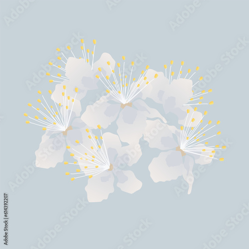 Flower seamless pattern flower background print template. Cute adorable delicate flower arranging pastel colour white flower. Wall art trendy design