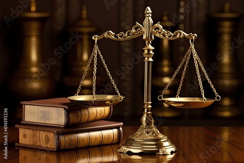 Judge's Gavel and Scale Symbolizing Justice and Balance