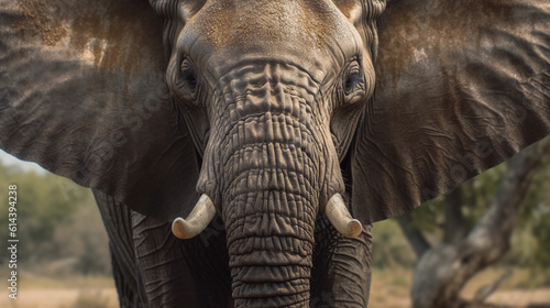 African elephant. Generative AI