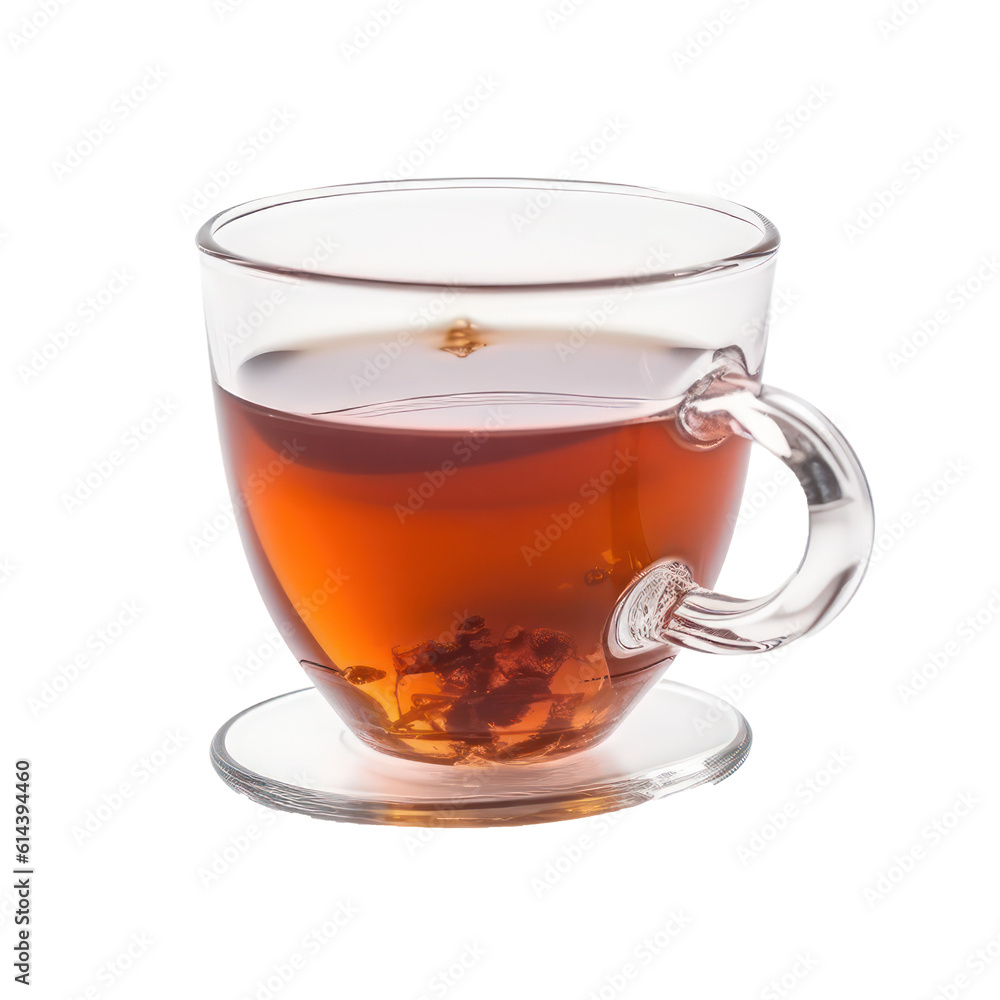 Tea. Saffron tea isolated on transparent background. Generative AI.