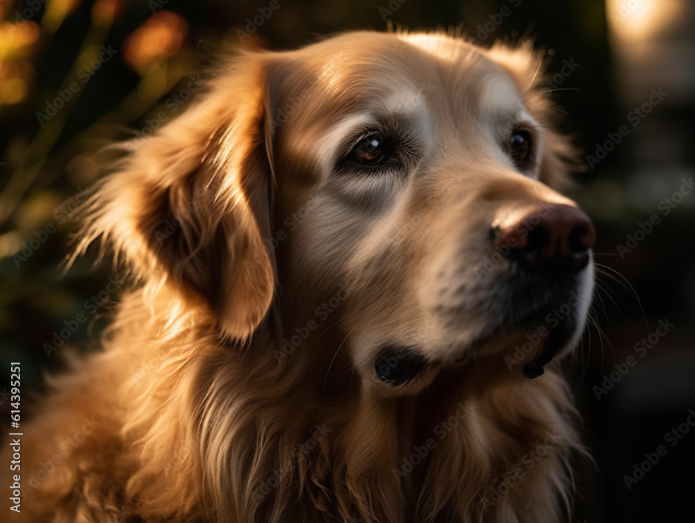 close up on a labrador retriever dog, Generative AI