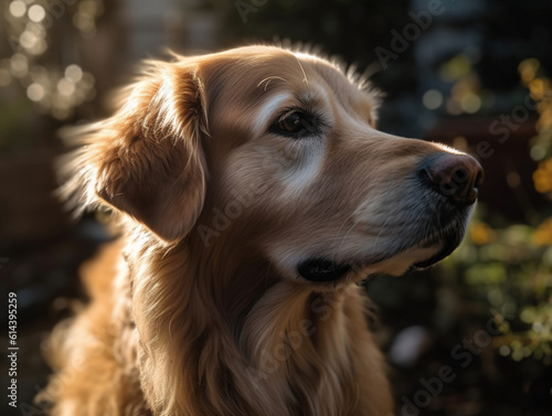 close up on a labrador retriever dog, Generative AI © scrawled soul
