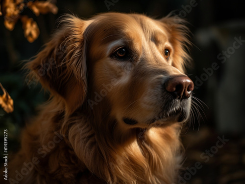 close up on a labrador retriever dog, Generative AI