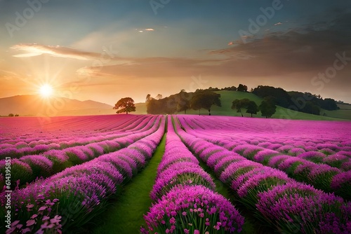 image of a lush green field with flowers blooming.