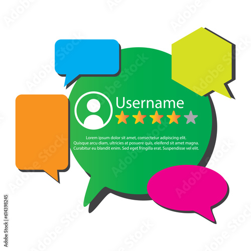 Vector testimonial speech bubble creative testimonial templates customer feedback rating illustration premium design vector eps10