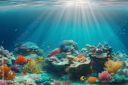 colorful underwaterlandscape, generative ai © Thorsten