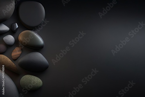 Black Concrete Solid Background Wall