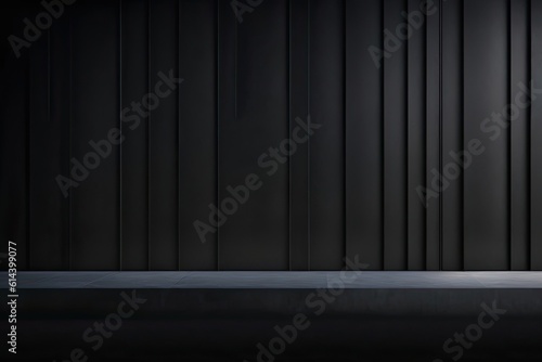 Black Concrete Solid Background Wall