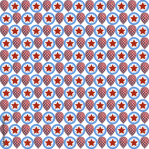 USA seamless pattern.4th July Vector wallpaper background. American independence day. memorial Day Star wrapping national pattern