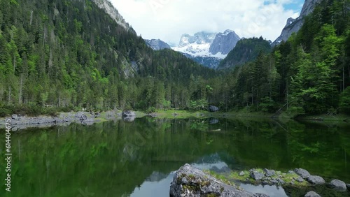 Drone Footage of the Gosaulacke near the Gosausee in Upper Austria photo