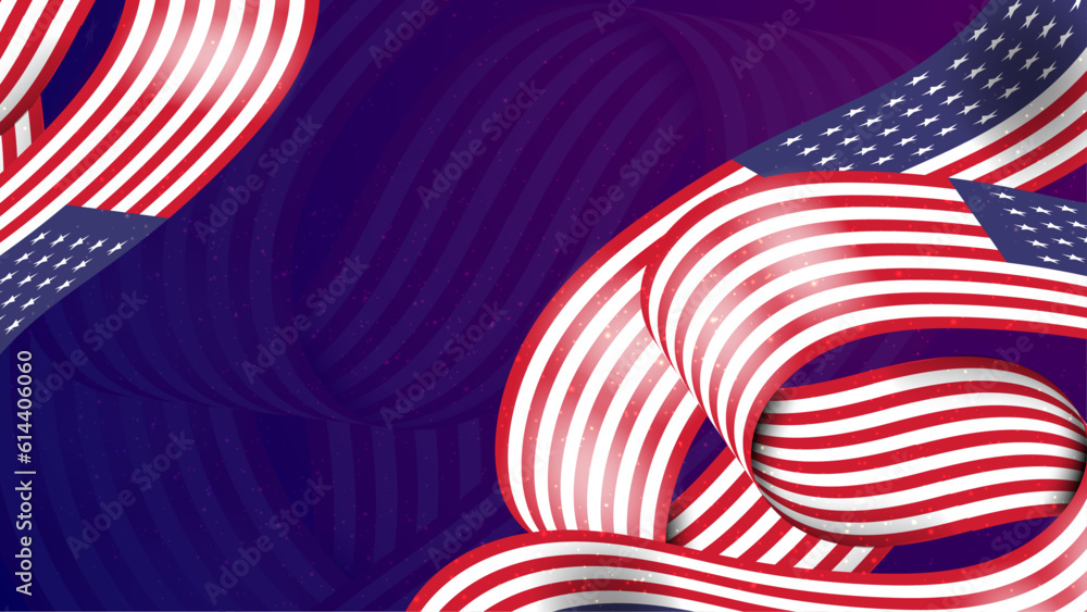 Fototapeta premium Vector flag of united states of america background