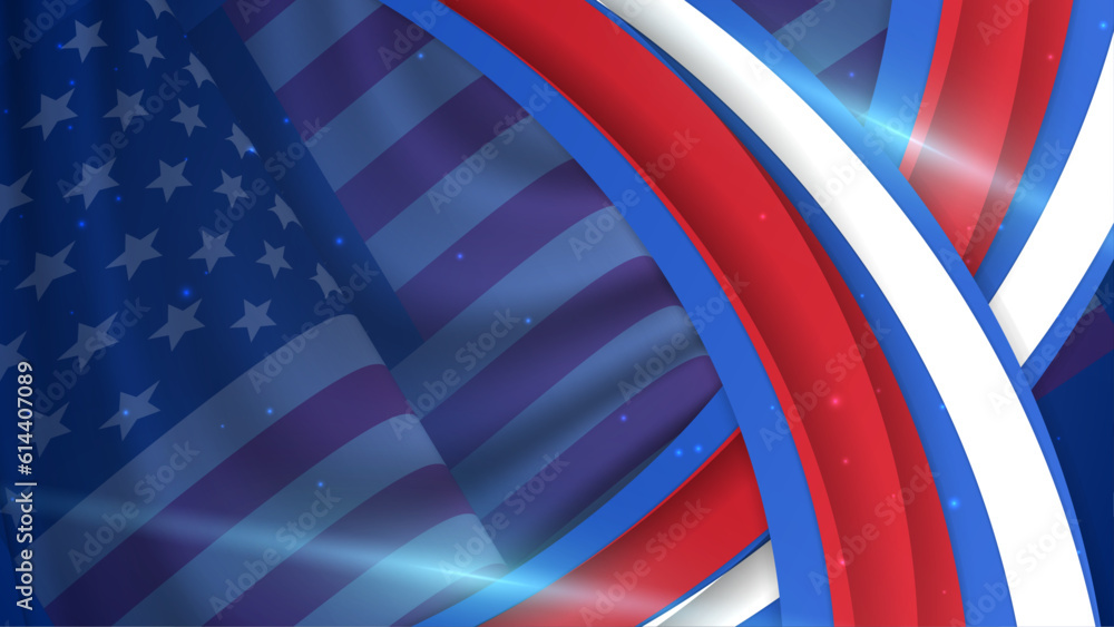 Vector Realistic Waving American Flag Background Stock Vector Adobe Stock Vector Realistic Waving American Flag Background Stock Vector Adobe Stock