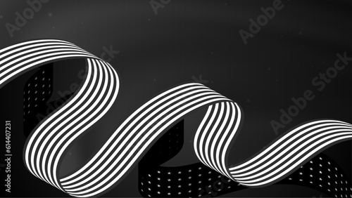 Vector flag USA black background design for independence, veterans, labor, memorial day