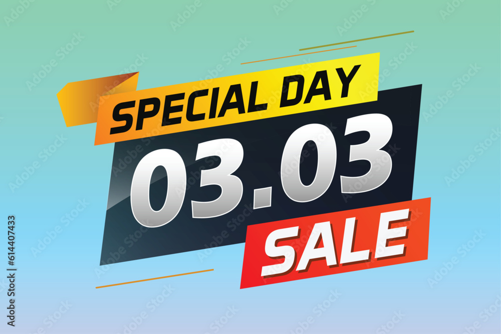 special day 03 03 word concept vector illustration with megaphone and 3d style, landing page, template, ui, web, mobile app, poster, banner, flyer, background, gift card, coupon, label, wallpaper