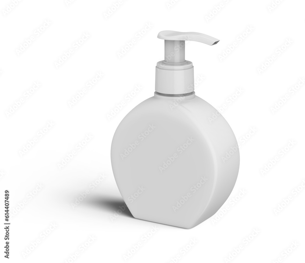 Round Lotion Foam Soap Cosmetic Bottle 3D-Rendering Round Lotion Foam Soap Cosmetic Bottle 3D-Rendering
