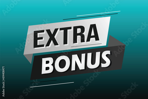 extra bonus word concept vector illustration with lines 3d style for social media landing page, template, ui, web, mobile app, poster, banner, flyer, background, gift card, coupon, label, wallpaper