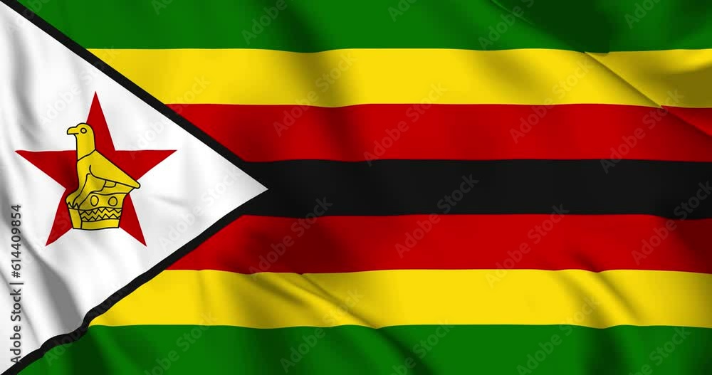 Zimbabwe flag. Zimbabwe flag background. 4k 60fps Zimbabwe flag. Zimbabwe flag background. 4k 60fps
