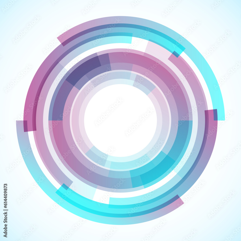 Geometric frame from circles, vector abstract background, wallpaper