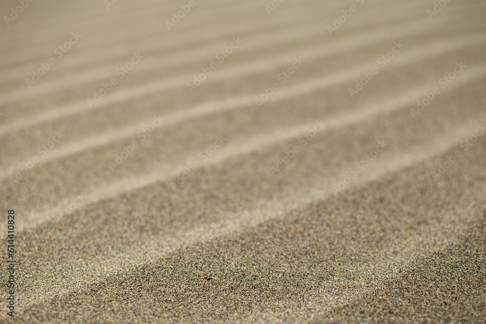 a closeup abstract macro image of waves carved into beach sand by the wind. a closeup abstract macro image of waves carved into beach sand by the wind.