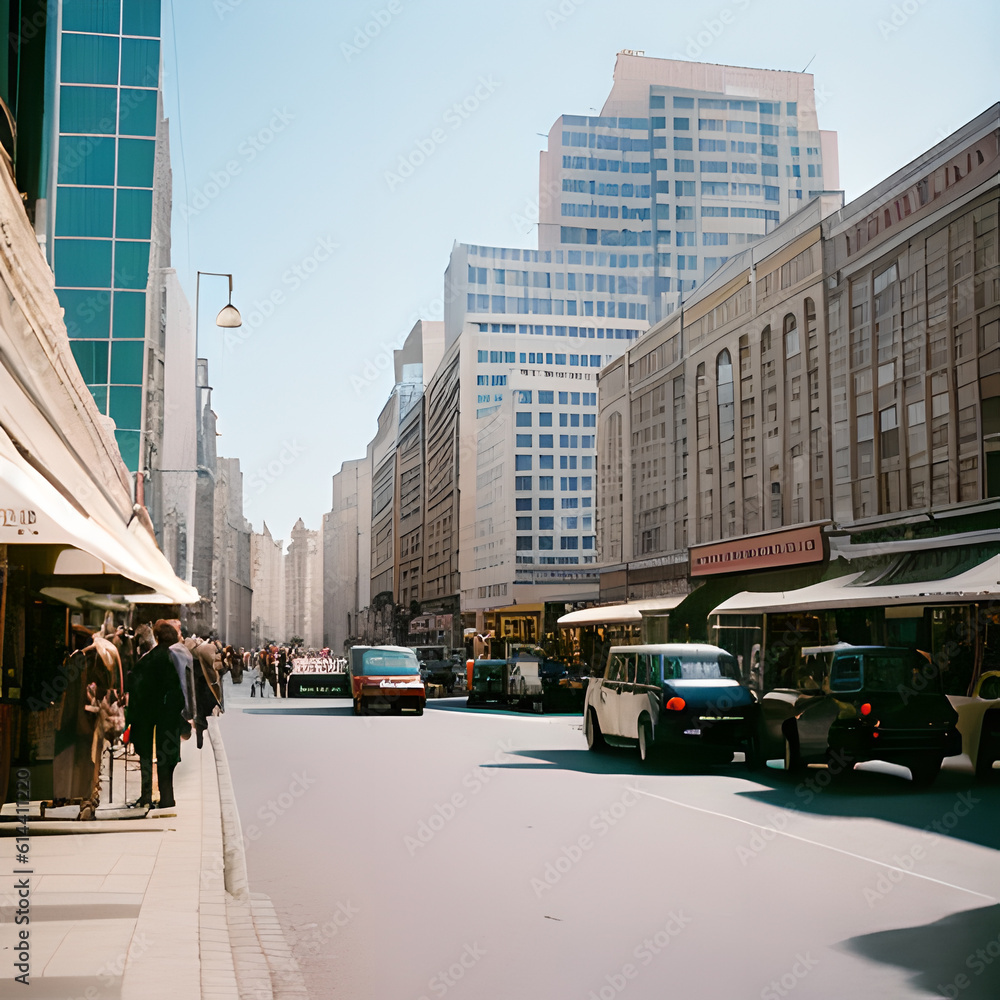 Fototapeta premium Street Illustration, Generative AI