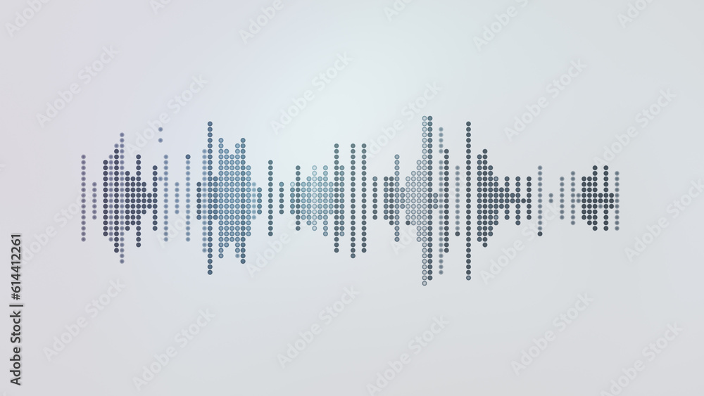 Audio Wave Abstract Clean Modern Dots Concept