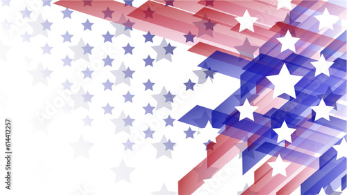 USA flag background Design. Banner, Poster, Greeting Card. Vector Illustration