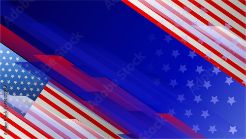 Vector beautiful american flag background