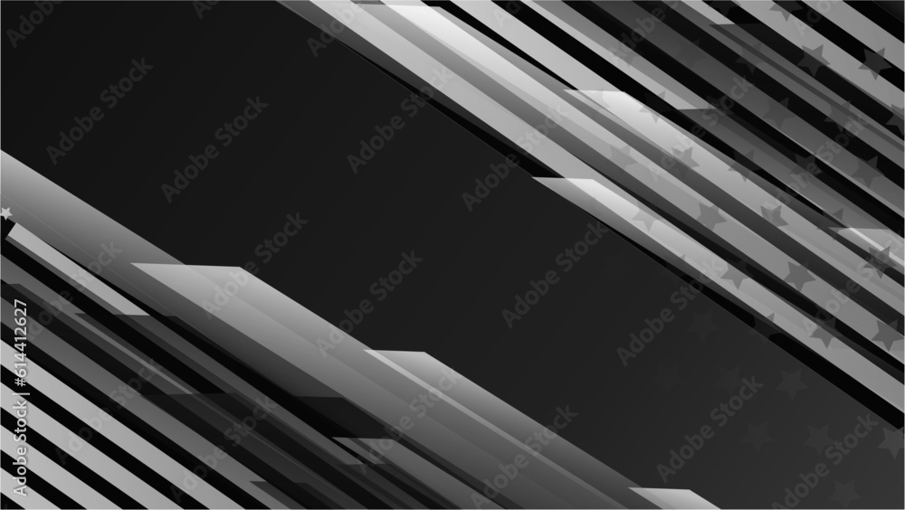 Vector flat waving american flag black background Vector flat waving american flag black background